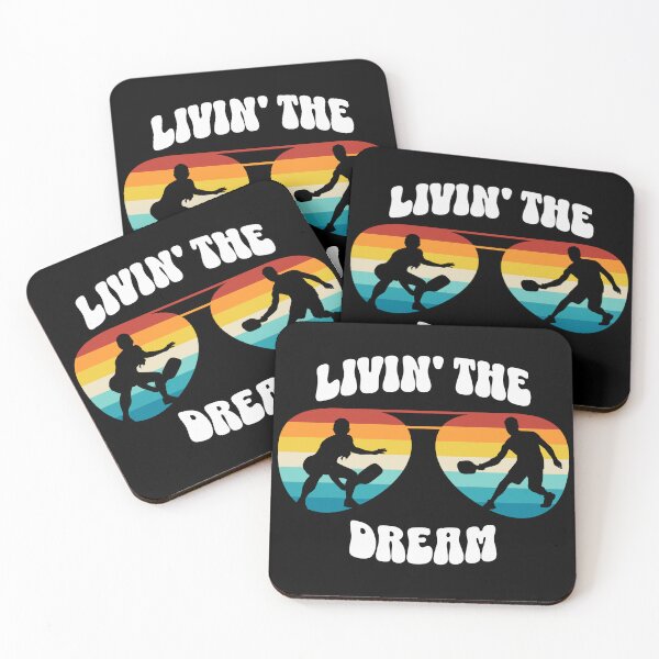 Item preview, Pickleball Living the Dream Sunset Art, Retro Aviator Sunglasses Pickleball Design, Pickleball Player Dreamy Sunset Poster designed and sold by ShoniwDesigns.
