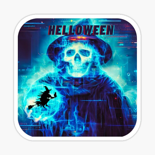 Item preview, HELLOWEEN SKELETON DIES WITH A GLASS BALL designed and sold by PolishBrand.