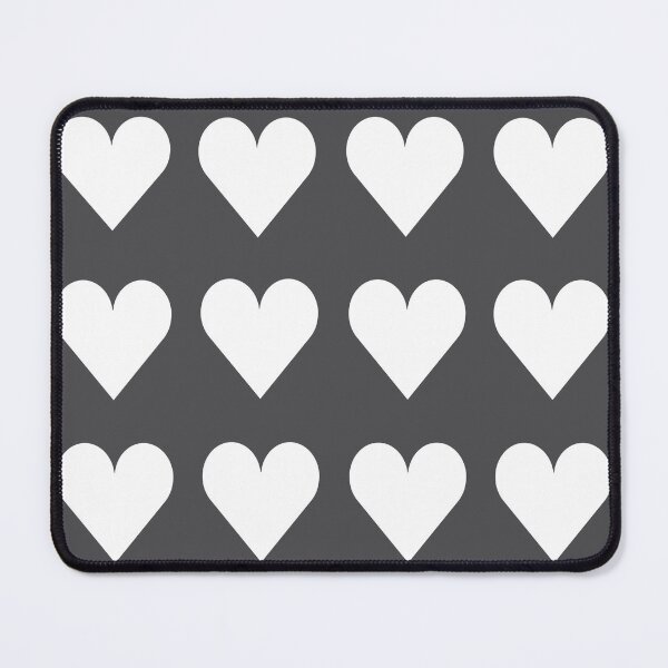 Item preview, Large WHITE & CHARCOAL GREY LOVE HEARTS designed and sold by RachelMacht.