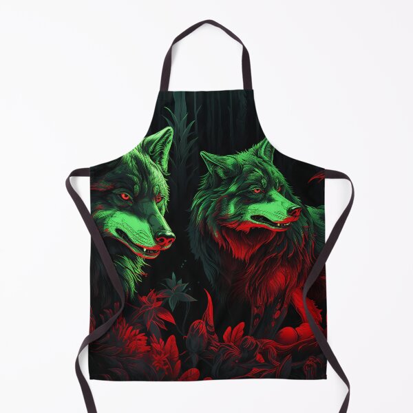Artikelvorschau, Wölfe-Muster im Neon-Stil entworfen und verkauft von Art91design.