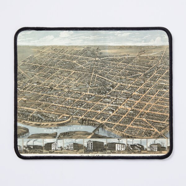 Item preview, Dayton, Ohio (1870) designed and sold by allhistory.