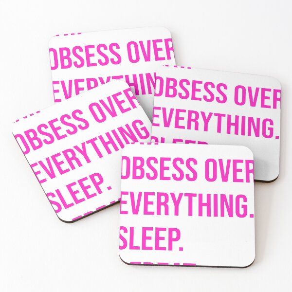Item preview, EAT. OBSESS OVER EVERYTHING. SLEEP. REPEAT. Overthinker, anxiety, OCD, ADHD merch. designed and sold by Stocksjohn.
