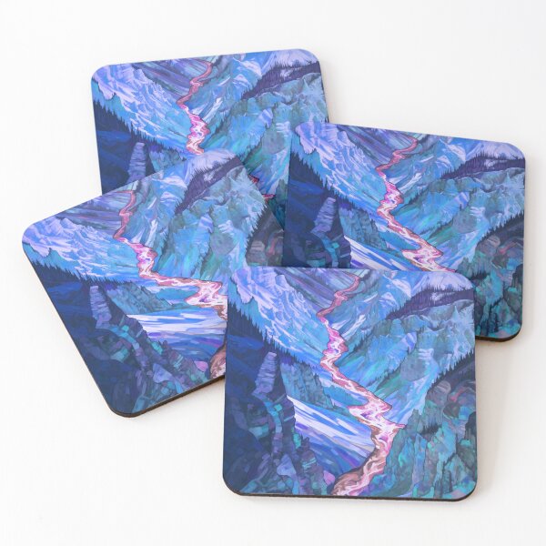Item preview, Yellowstone National Park Waterstream, Wyoming, U.S.A, Blue, AI Generated Art - A Breathtaking, Rugged American Wilderness designed and sold by studioSharonKay.