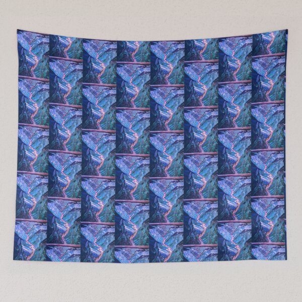 Item preview, Yellowstone National Park Waterstream, Wyoming, U.S.A, Blue, AI Generated Art - A Breathtaking, Rugged American Wilderness designed and sold by studioSharonKay.
