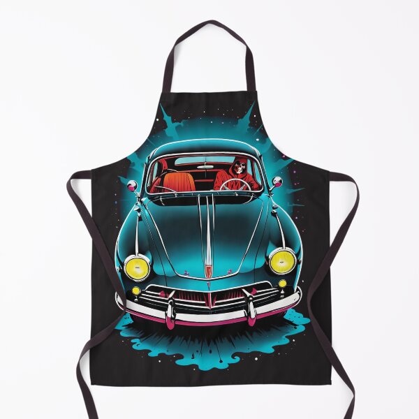 Item preview, Grim Reaper Driving Blue Vintage Car - Halloween Themed designed and sold by liminal-concept.