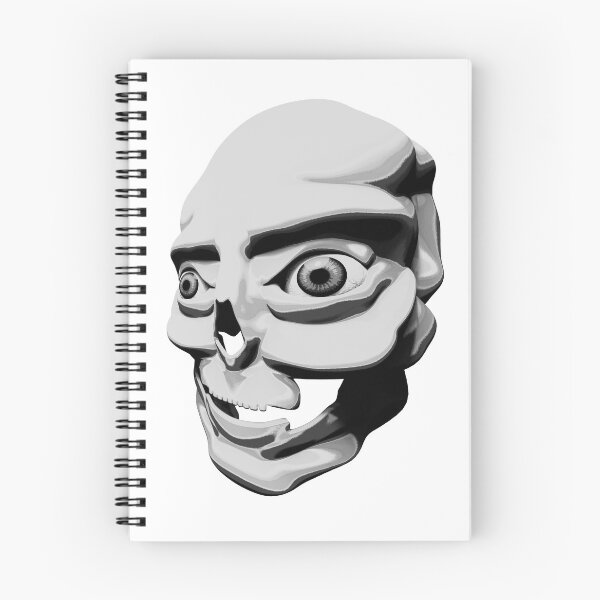 Item preview, Halloween Stylised Skull Original Artwork (Black & White) designed and sold by RLKArtDesign.