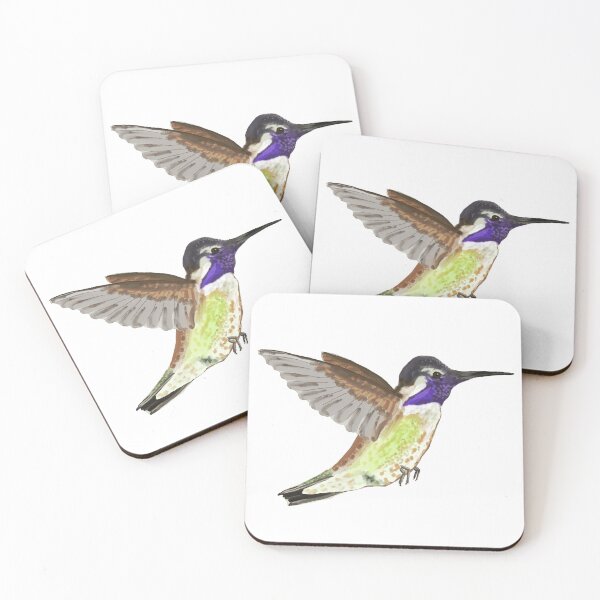 Item preview, Costa's Hummingbird In Flight designed and sold by VerdeDoodleDuck.