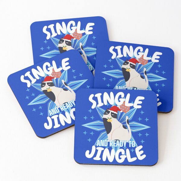 Item preview, Single And Ready To Jingle Grumpy Christmas Cat! Matching Team Friends designed and sold by My-Queens-Store.