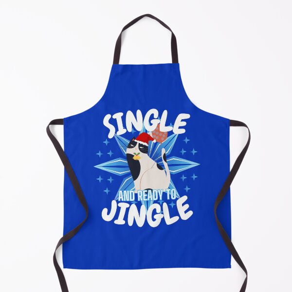 Aperçu de l'œuvre Célibataire et prêt à faire tinter un chat de Noël grincheux ! Amis de l'équipe correspondants créée et vendue par My-Queens-Store.