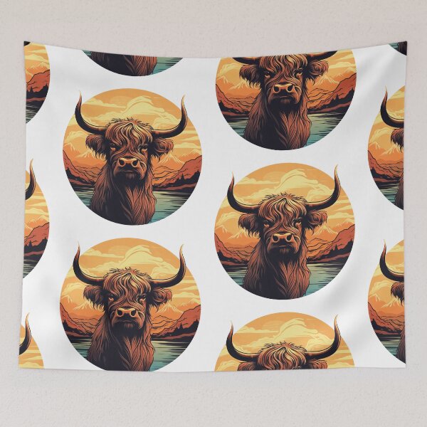 Item preview, The Great Highland Cow designed and sold by PixelVibes.