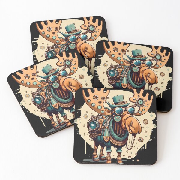 Item preview, Funny Moose Steampunk Abstract Nature Design designed and sold by Nature's Fancy.