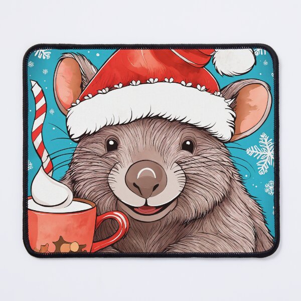 Item preview, Cute Wombat Christmas with Hot Cocoa designed and sold by ElLocoMus.