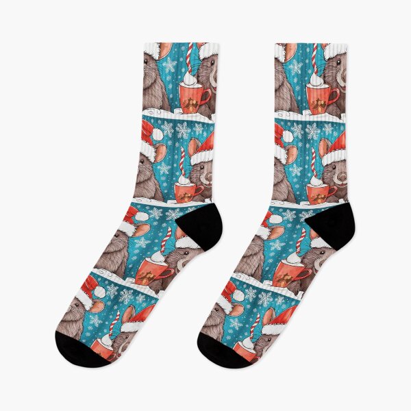 Item preview, Cute Wombat Christmas with Hot Cocoa designed and sold by ElLocoMus.