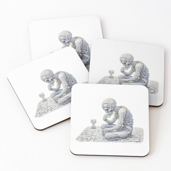 Item preview, A Humanoid Skeleton Contemplating Its Own Existence - Cool Gift for Robot Enthusiasts designed and sold by AlanPhotoArt.