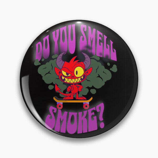 Item preview, Cartoon Devil on Skateboard Smoke Puff  designed and sold by JimNEmDesigns.