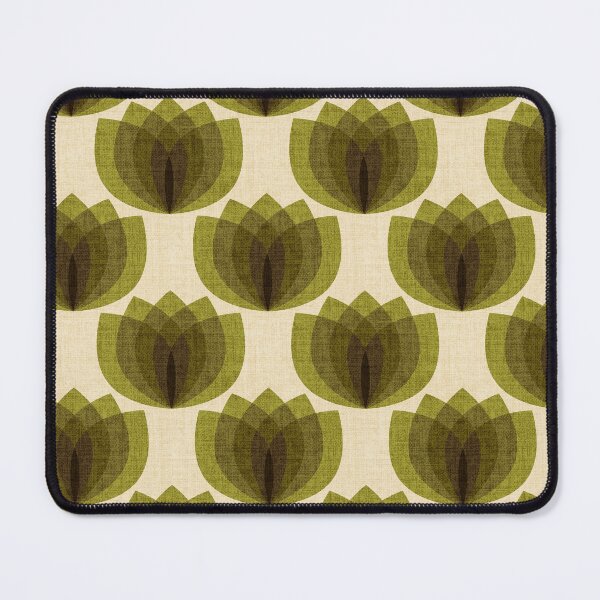 Item preview, Retro green tulip flowers designed and sold by pakanta.