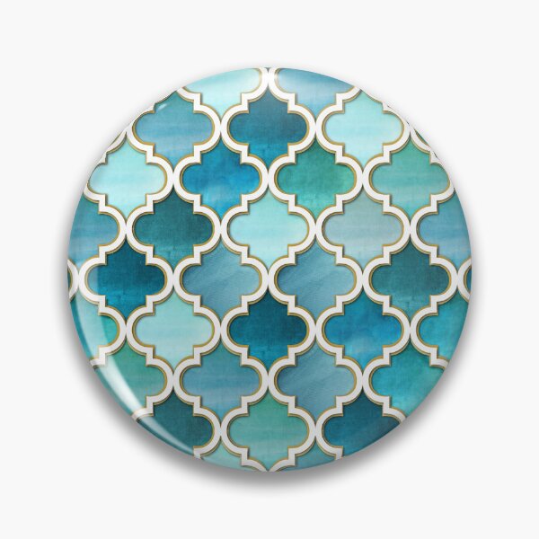 Item preview, Teal Moroccan tile with green and turquoise designed and sold by MagentaRose.
