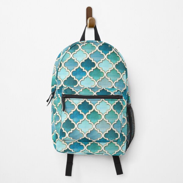 Item preview, Teal Moroccan tile with green and turquoise designed and sold by MagentaRose.