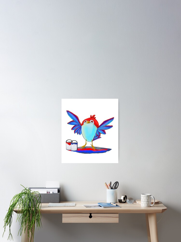 Thumbnail 2 of 3, Poster, Bird Repaint designed and sold by rodoart.