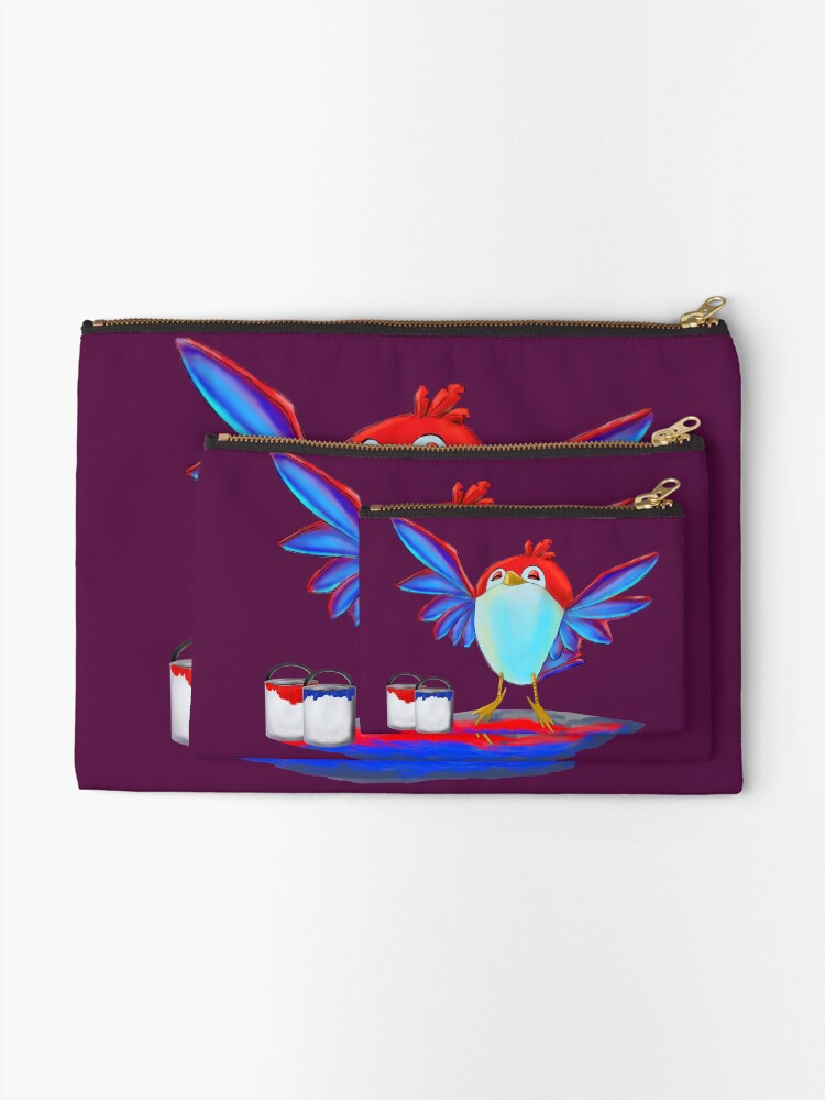 Thumbnail 2 of 4, Zipper Pouch, Bird Repaint designed and sold by rodoart.