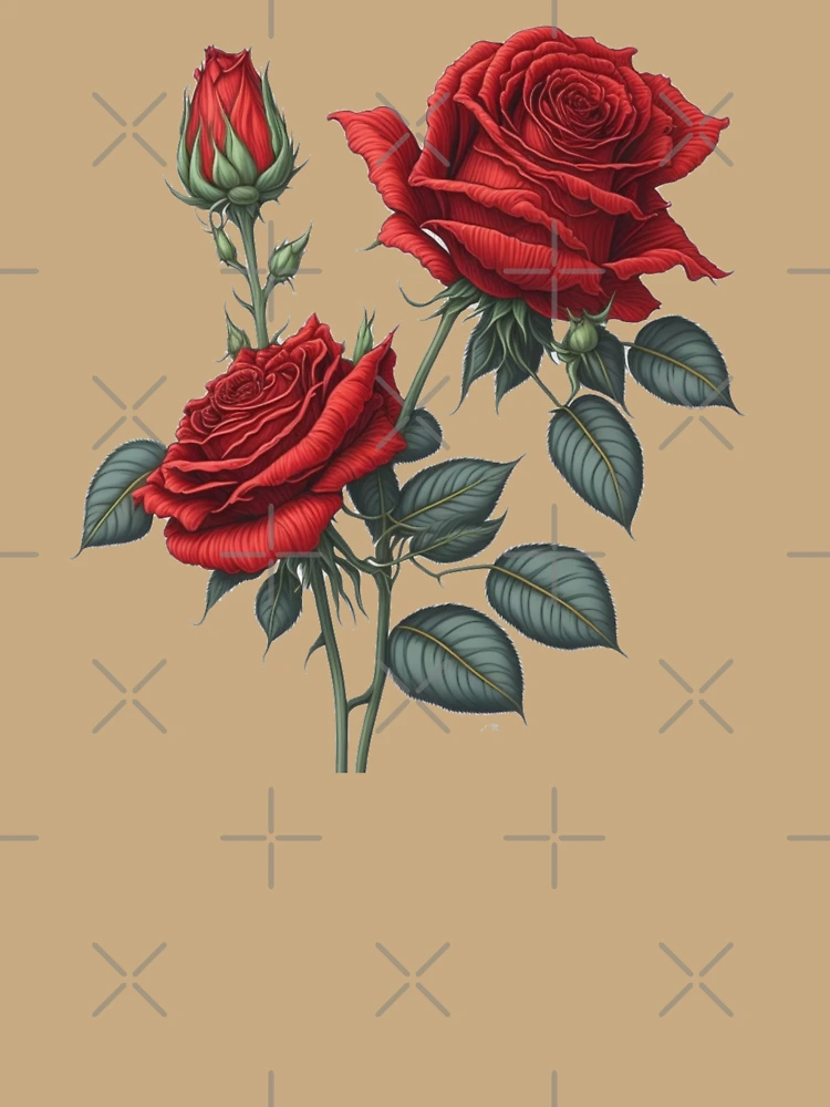 Thumbnail 6 of 6, Premium Oversized Hoodie, Red Roses designed and sold by Rislam.
