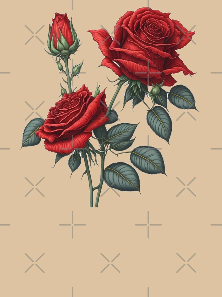Thumbnail 6 of 6, Pullover Hoodie, Red Roses designed and sold by Rislam.