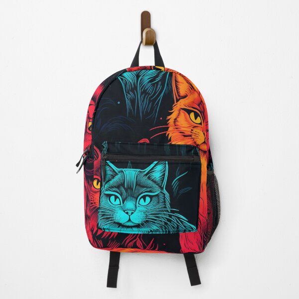 Artikelvorschau, Katzenmuster im Neonstil entworfen und verkauft von Art91design.
