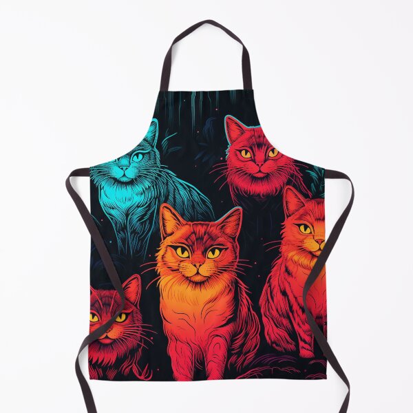 Artikelvorschau, Katzenmuster im Neonstil entworfen und verkauft von Art91design.