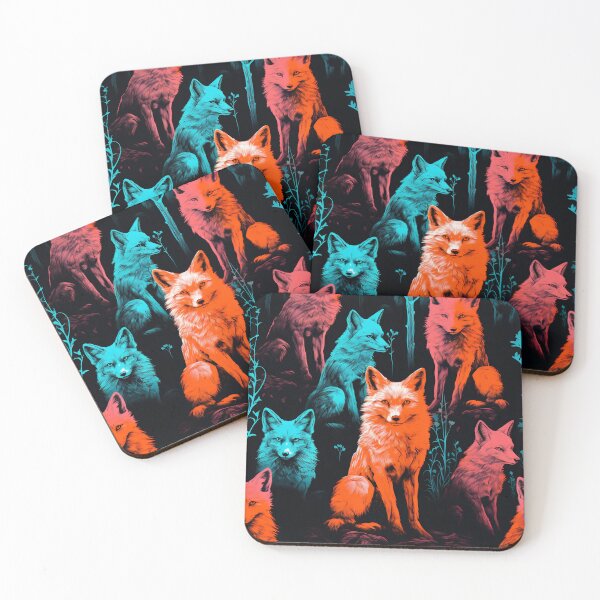 Item preview, Wolves pattern neon style designed and sold by Art91design.