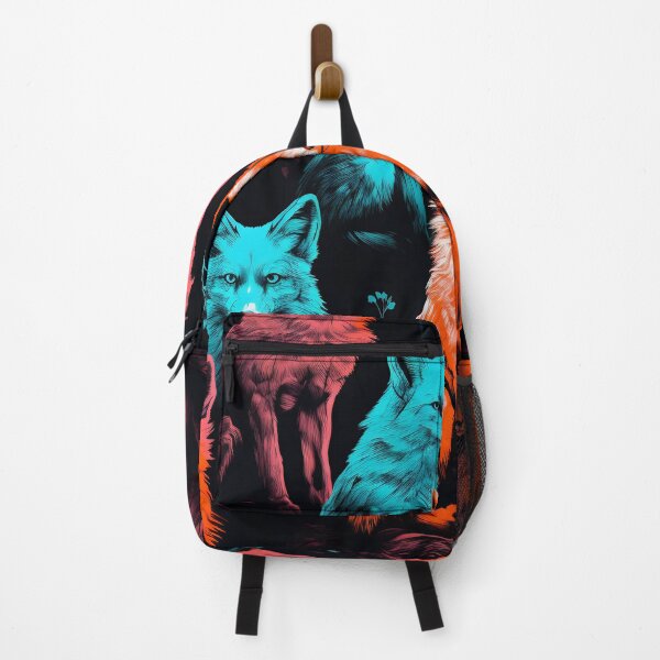 Artikelvorschau, Wölfe-Muster im Neon-Stil entworfen und verkauft von Art91design.