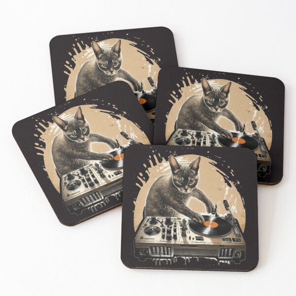Artikelvorschau, House Cat Music DJ kratzt Vinyl-Schallplatten-Plattenspieler entworfen und verkauft von MasterArtsman.