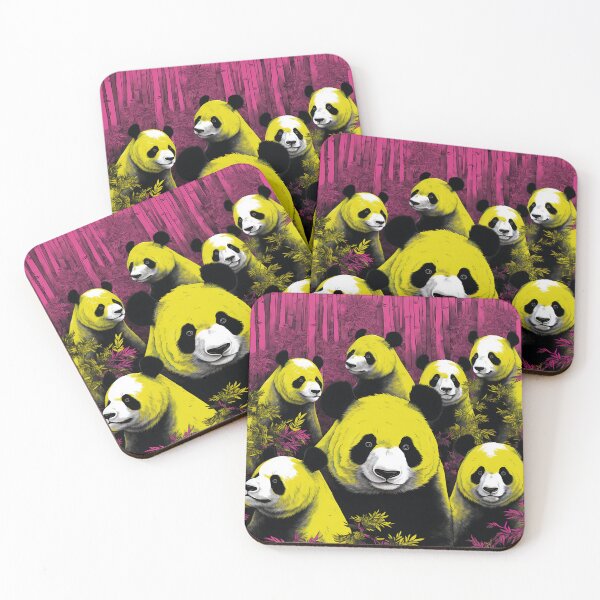 Item preview, Pandas pattern neon style designed and sold by Art91design.