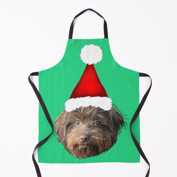 Item preview, Santa Hat Havanese Dog Xmas Portrait designed and sold by Deborah Camp.