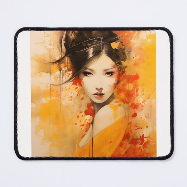 Item preview, Watercolor painting about beauty inspired by asian style and colours designed and sold by AI-Only Creations.