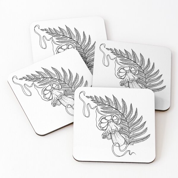 Item preview, Mushroom and Fern Lineart designed and sold by -letty-pretzel-.