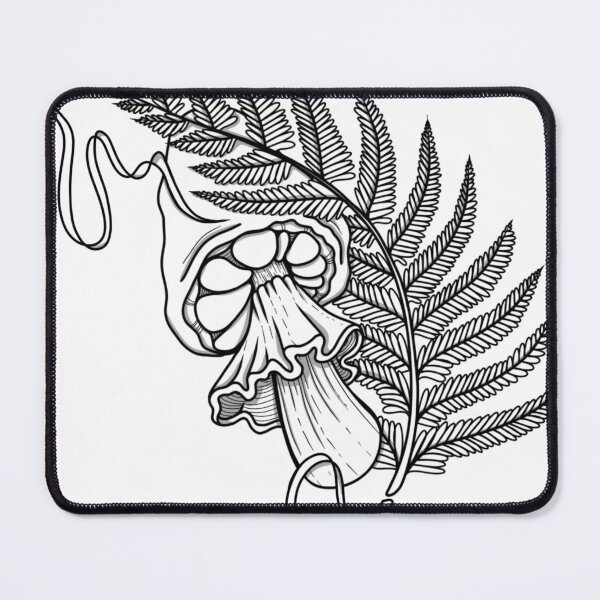 Item preview, Mushroom and Fern Lineart designed and sold by -letty-pretzel-.