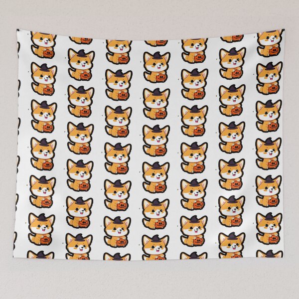 Item preview, Chibi Shiba Inu in Halloween designed and sold by City0fDreams.