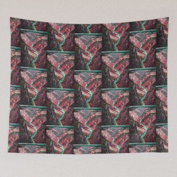 Item preview, Yellowstone National Park Waterstream, Wyoming, U.S.A, Coral, AI Generated Art - A Breathtaking, Rugged American Wilderness designed and sold by studioSharonKay.