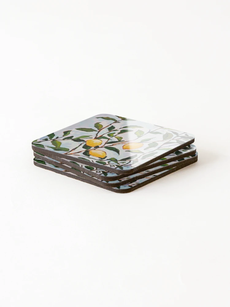 Thumbnail 4 of 5, Coasters (Set of 4), Lemons designed and sold by RudyYoder.