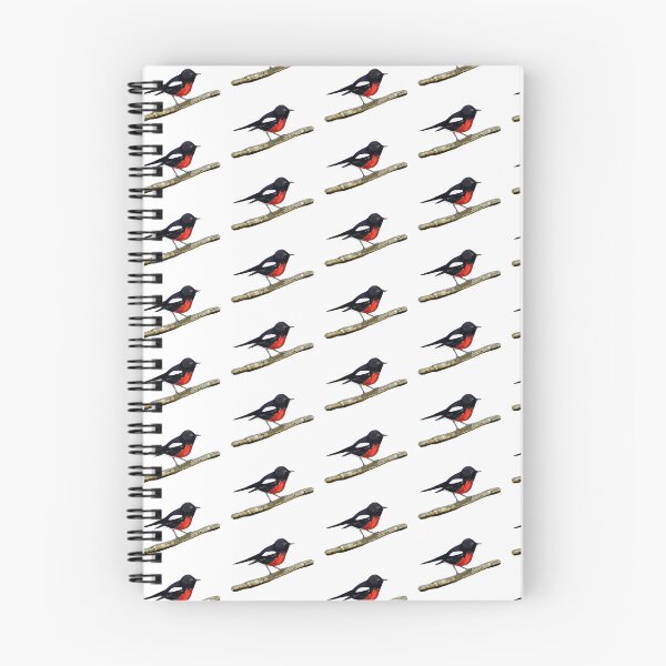 Item preview, Painted Redstart on a branch designed and sold by VerdeDoodleDuck.
