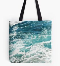 Blue Ocean Waves Tote Bag