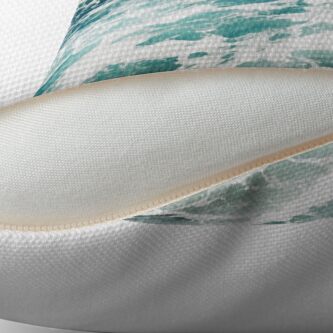 Alternate view of Blue Ocean Waves Throw Pillow
