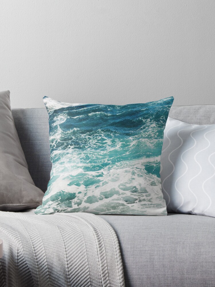 Teal and sale gray throw pillows