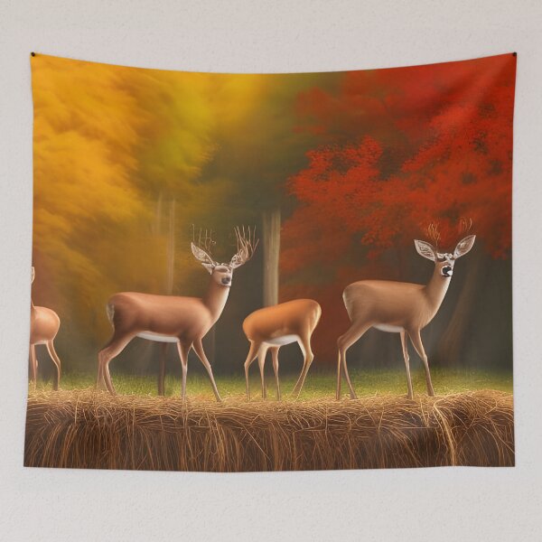 Item preview, Deer Family in Autumn designed and sold by Paw's Arts.