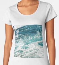 Blue Ocean Waves Women's Premium T-Shirt