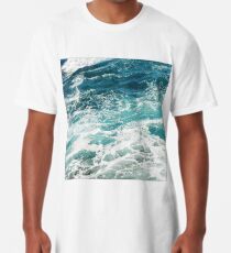 Blaue Meereswellen Longshirt