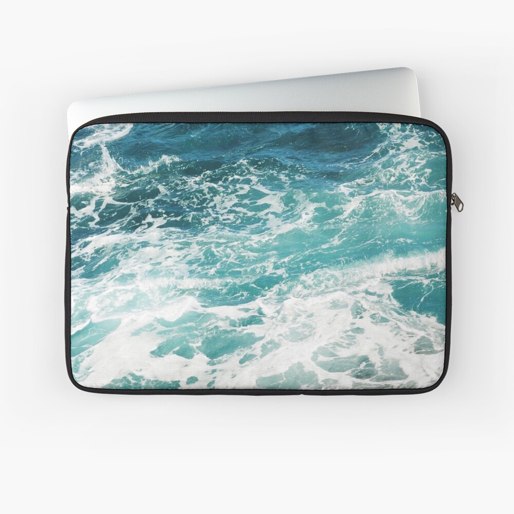 Blue Ocean Waves Laptop Sleeve