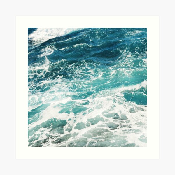 Vagues de l'océan bleu Impression artistique