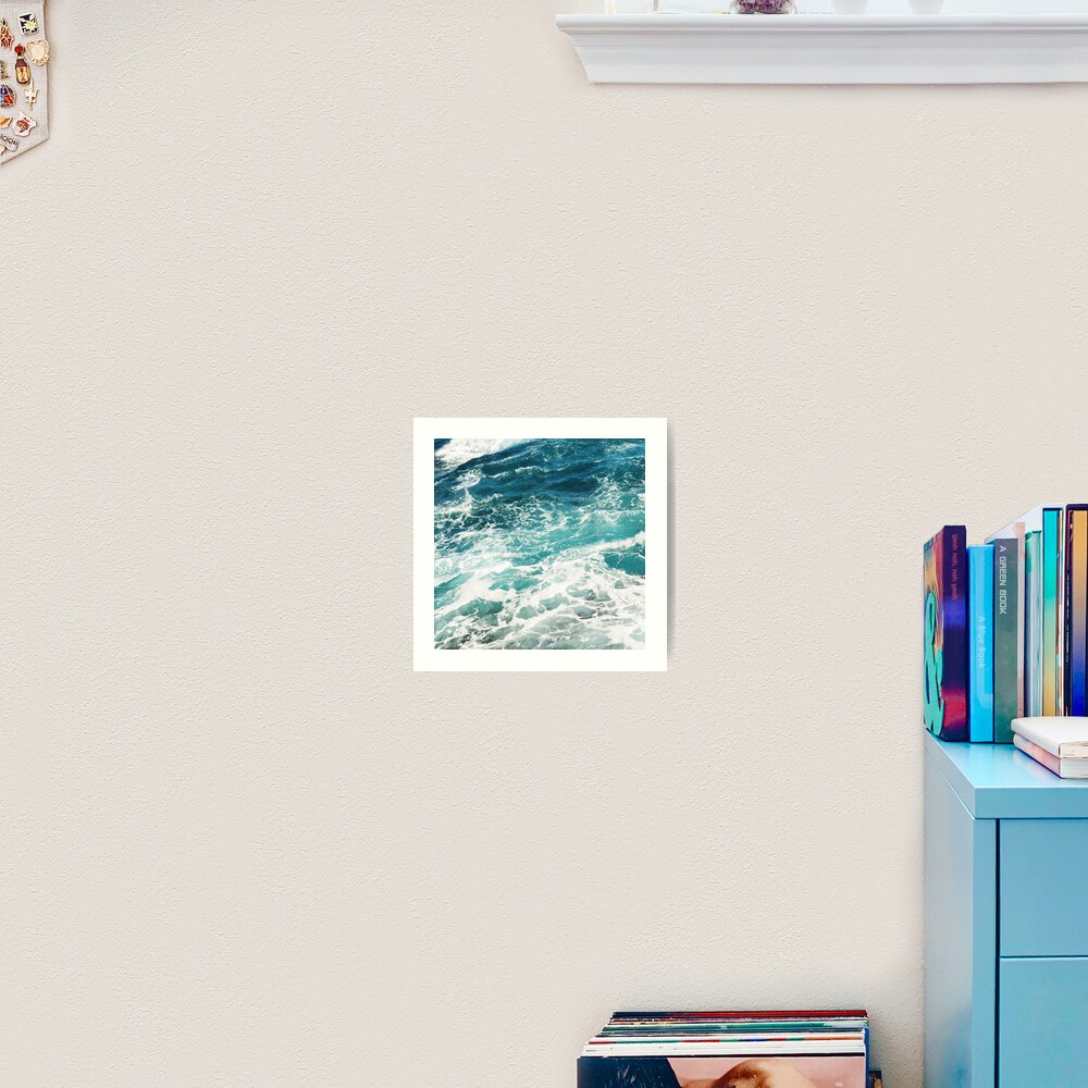 Blue Ocean Waves Art Print