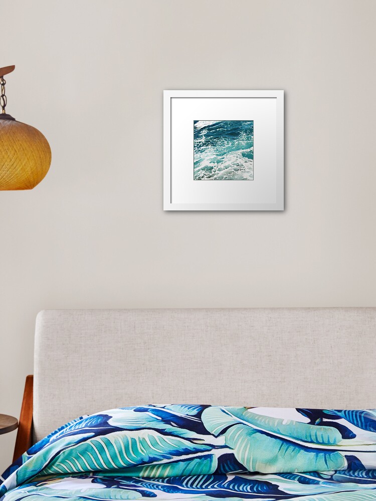 Thumbnail 1 of 7, Framed Art Print, Blue Ocean Waves designed and sold by AlexandraStr.